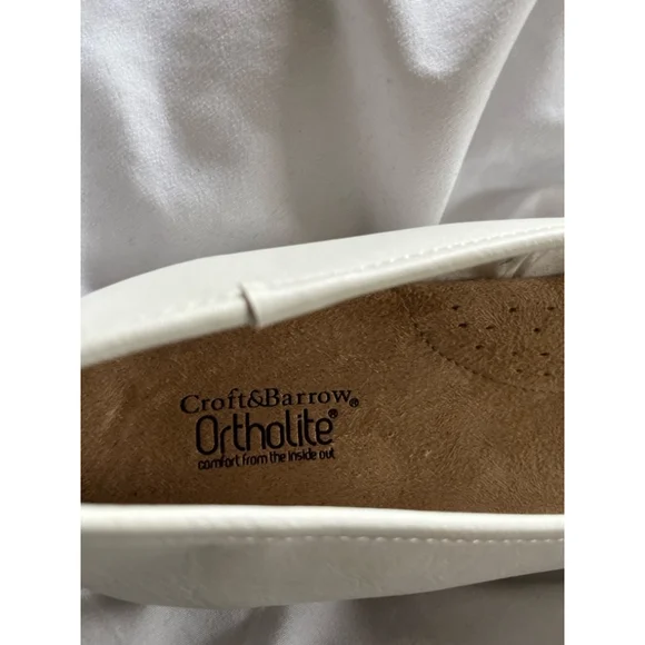 EUC Women's Croft & Barrow Flats Size 9.5W White - Picture 4 of 6